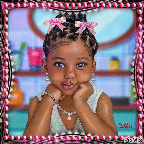 PORTRAIT OF A LITTLE GIRL - Безплатен анимиран GIF