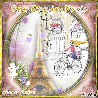 One day in Paris - Бесплатный анимированный гифка