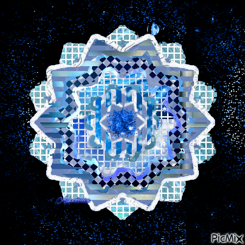 Mandala bleu ♥♥ - Free animated GIF