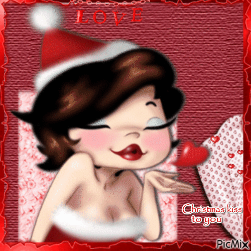 Christmas kiss - GIF เคลื่อนไหวฟรี