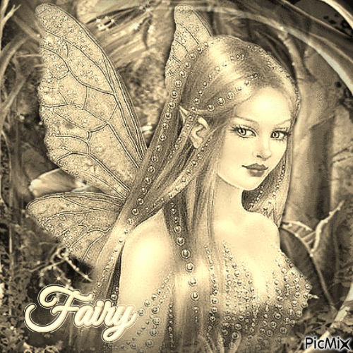 Fairy en sepia....concours - 免费动画 GIF
