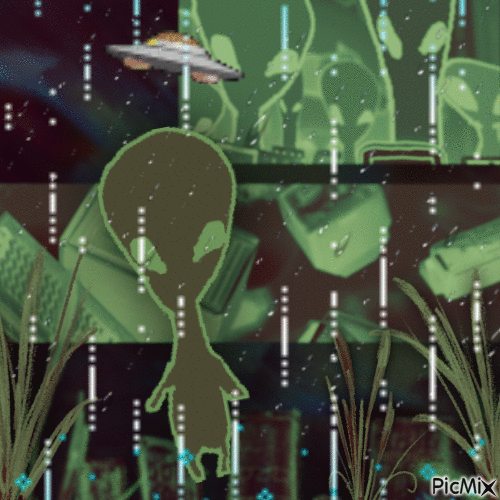 Alien Rain - A2K 003 - GIF animé gratuit