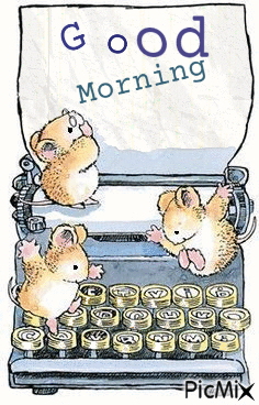 Good Morning mice - GIF animado gratis