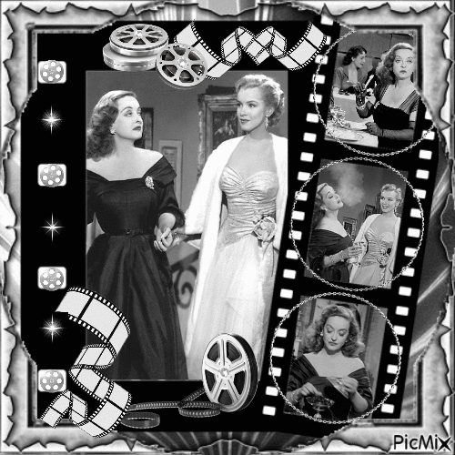 Bette Davis & Marilyn Monroe, Actrices américaines - GIF animé gratuit