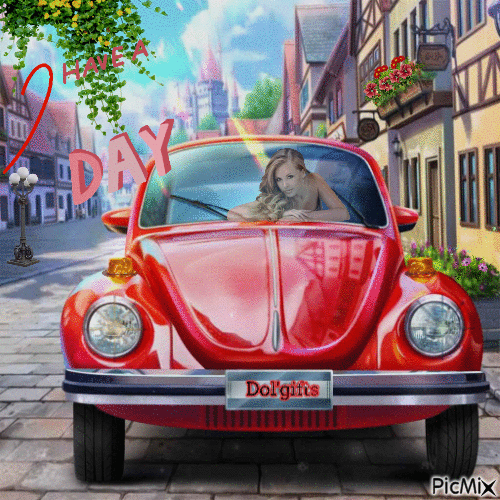 Red car 🚘 - GIF animé gratuit