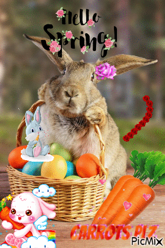 Easter carrots <3 - Free animated GIF