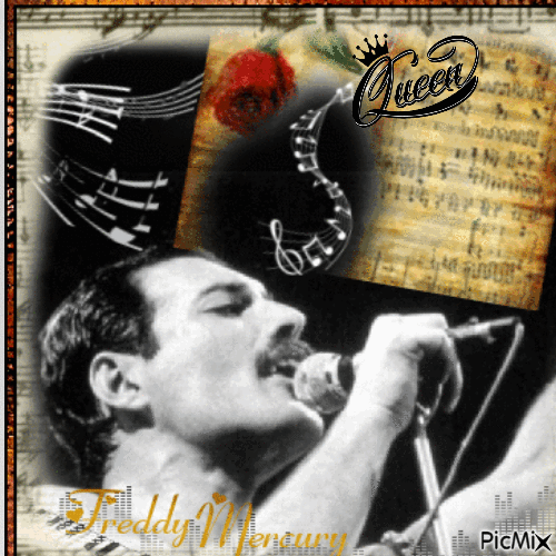 Freddie Mercury - Безплатен анимиран GIF