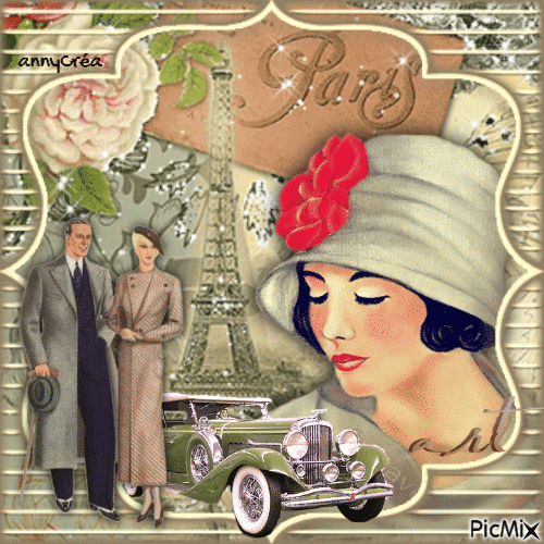 Paris vintage - GIF animado gratis
