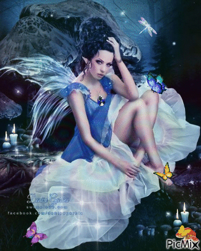 Blue Water Fairy - Free animated GIF