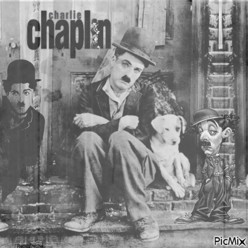 Charlie Chaplin - Animovaný GIF zadarmo