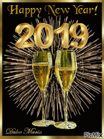Happy New Year 2019 - Δωρεάν κινούμενο GIF