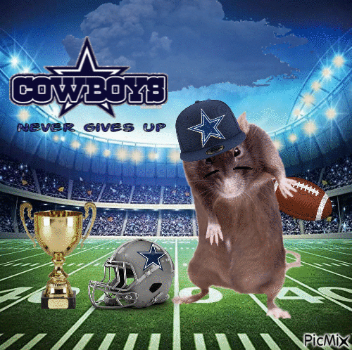 Dallas Cowboys Rat - GIF animado gratis