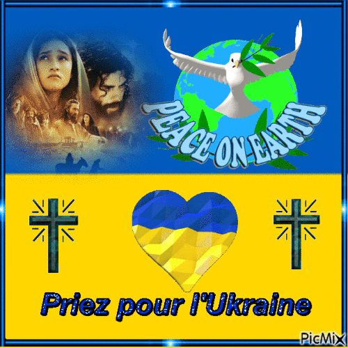 Priez pour l'Ukraine - Gratis animeret GIF