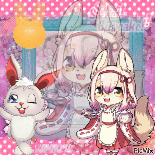 Kawaii rabbit girl - Безплатен анимиран GIF