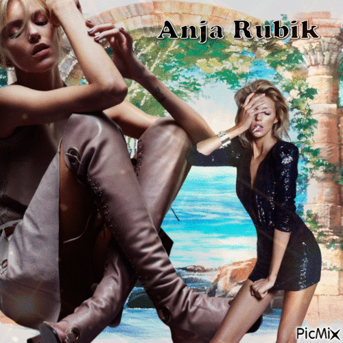 Anja Rubik - GIF animado gratis