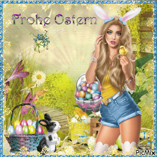 Frohe Ostern 1 - GIF animate gratis