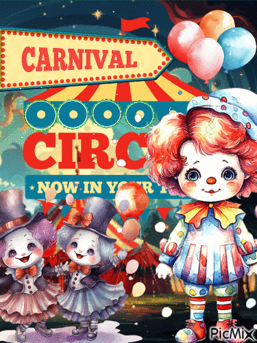 Greeting Circus Fun - Darmowy animowany GIF