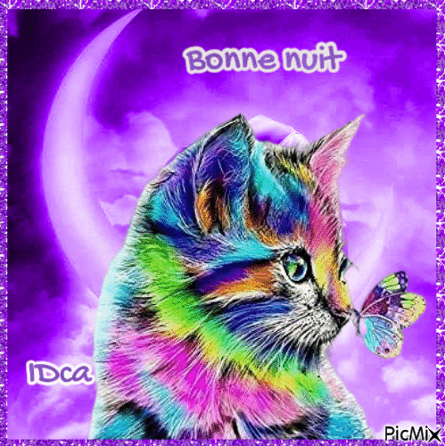 Bonne nuit  les chatons - Безплатен анимиран GIF