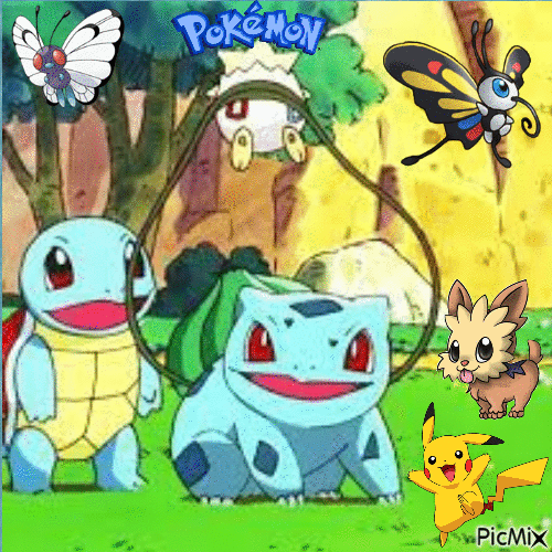 Pokémon en été - Darmowy animowany GIF