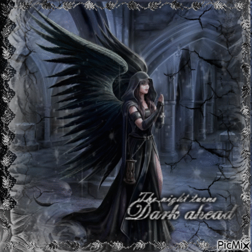 Gothic angel - Бесплатный анимированный гифка