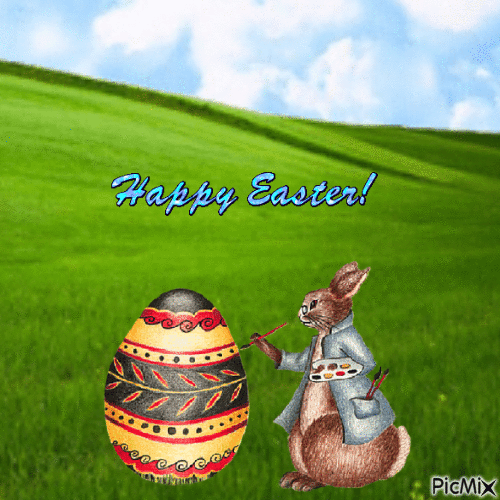 Easter rabbit - Darmowy animowany GIF