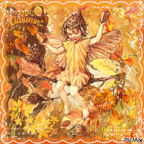 Little autumn fairy - Ingyenes animált GIF