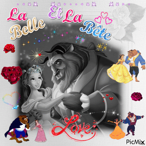 La Belle et La Bête - Darmowy animowany GIF