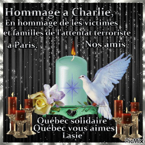 Hommage a Charlie ♥♥♥ Je suis Charlie et nous sommes tous Charlie. - Ücretsiz animasyonlu GIF