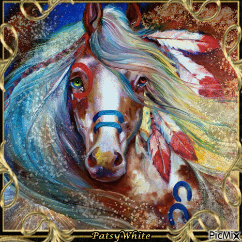Horse Modern Art - GIF เคลื่อนไหวฟรี