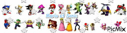 Mario et Sonic - 無料のアニメーション GIF