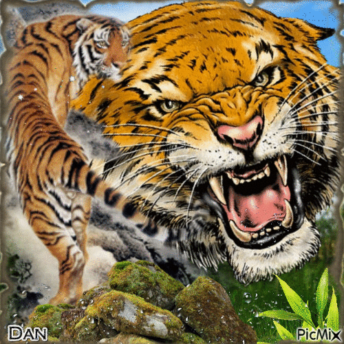 Tigres - Бесплатный анимированный гифка