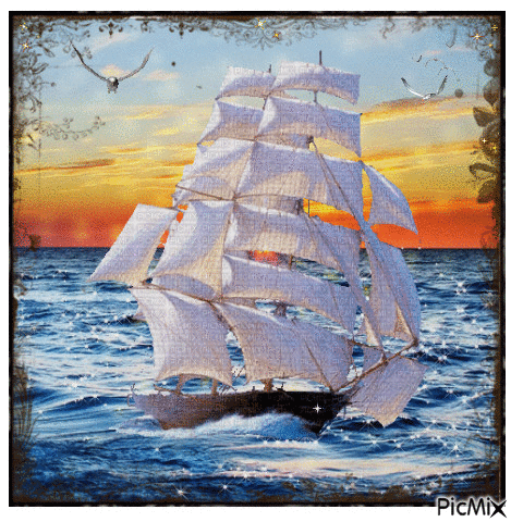 Sailing ship - Δωρεάν κινούμενο GIF