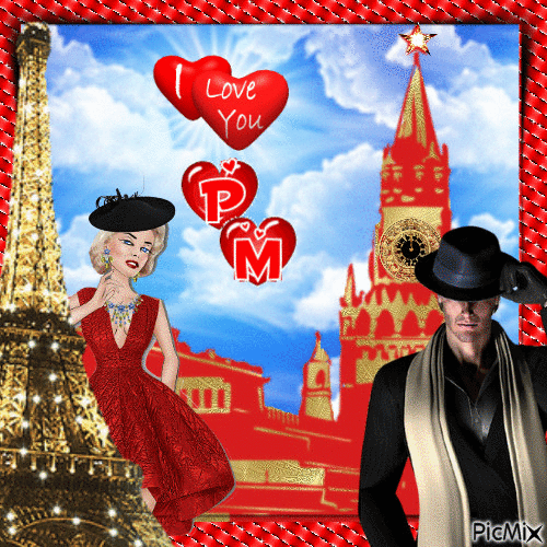 Paris ❣ Moscow - Ilmainen animoitu GIF