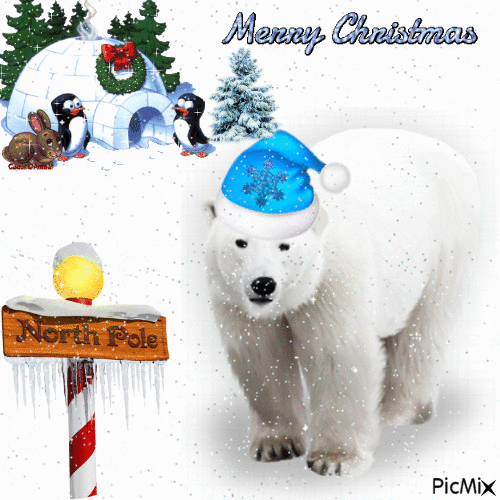 Christmas in the North Pole - Бесплатный анимированный гифка