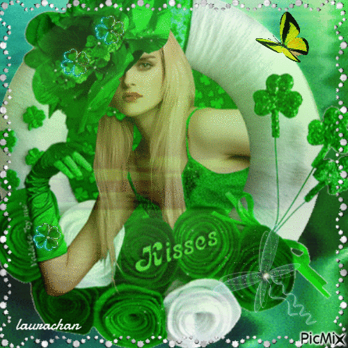 Donna in verde - Безплатен анимиран GIF