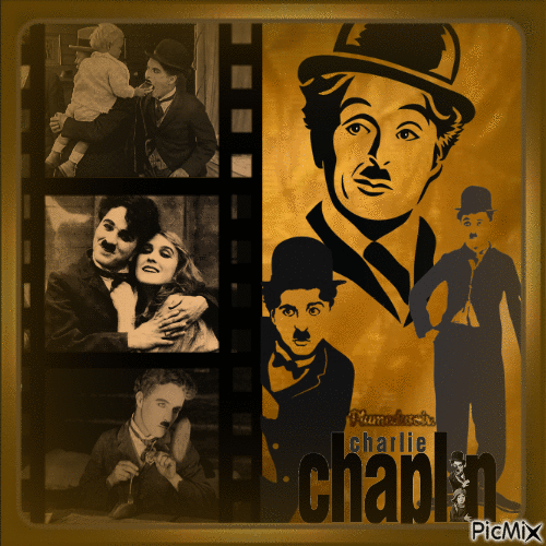 Bronze Chaplin. - Бесплатни анимирани ГИФ