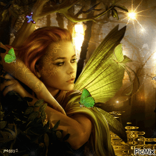 butterfly fairy - GIF animé gratuit