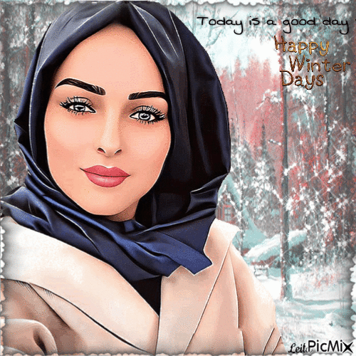 Happy Winter Days. Arabic - 無料のアニメーション GIF
