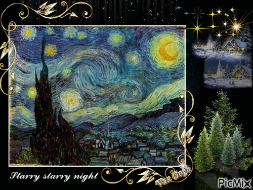 Starry Night - Gratis animerad GIF