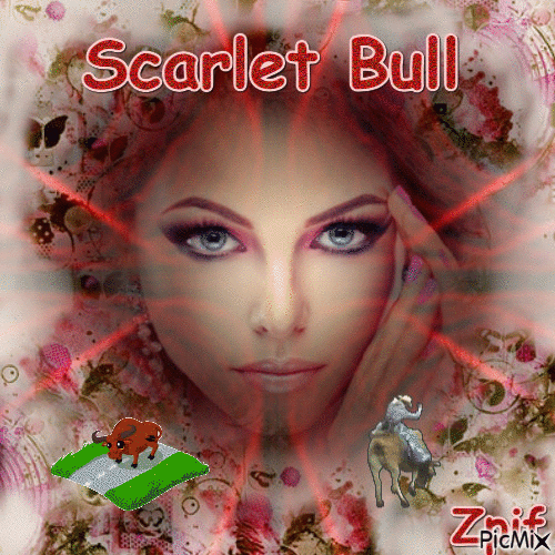 Scarlet Bull - GIF animado gratis