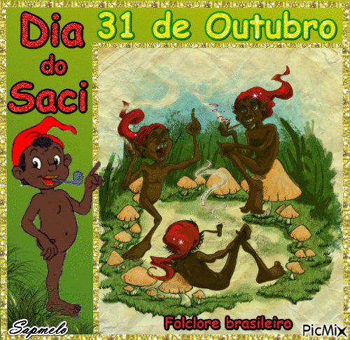 Dia do Saci - Бесплатный анимированный гифка