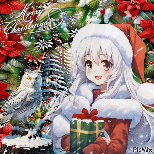 Joyeux Noël Manga - Gratis animeret GIF