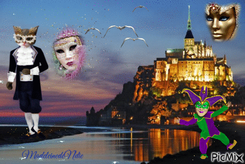 carnaval au Mont St-Michel - Free animated GIF