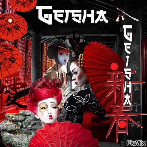 Geisha - nemokama png