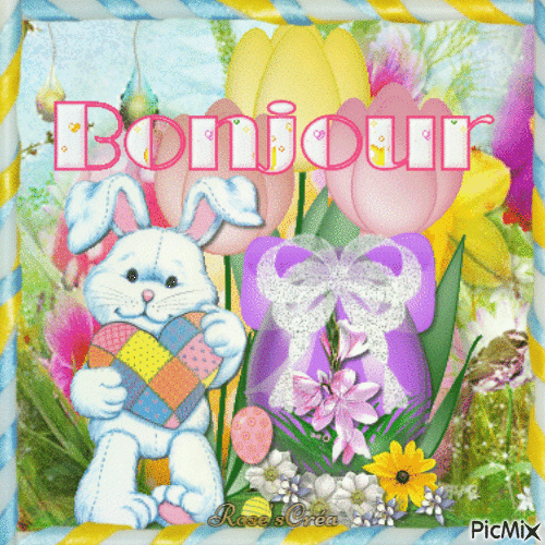 Bonjour (Pâques) - 無料のアニメーション GIF