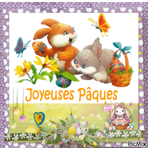 joyeuses Pâques-25/03/2024 - Ilmainen animoitu GIF