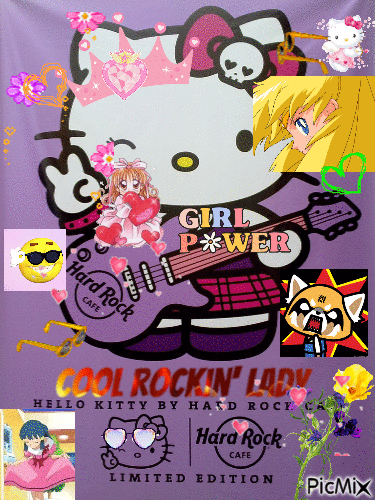 Rock and roll kitty - Gratis animeret GIF