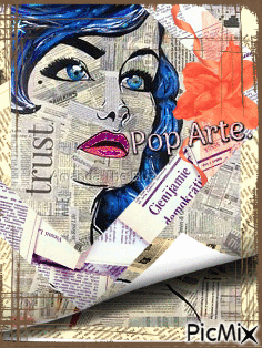 Arte pop en el periódico. - Free animated GIF