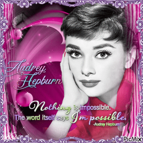 Audrey Hepburn - Free animated GIF