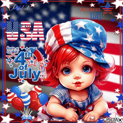 4TH JULY UNITED STATES OF AMERICA - Gratis animerad GIF
